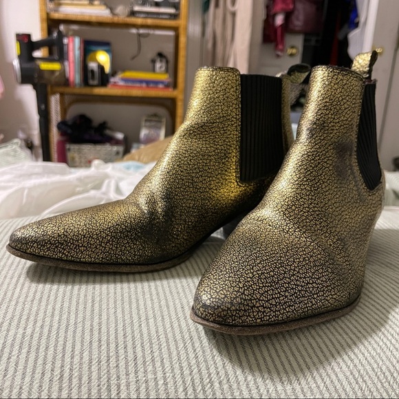 Maje Gold Speckled Booties sz 36 - Picture 3 of 9